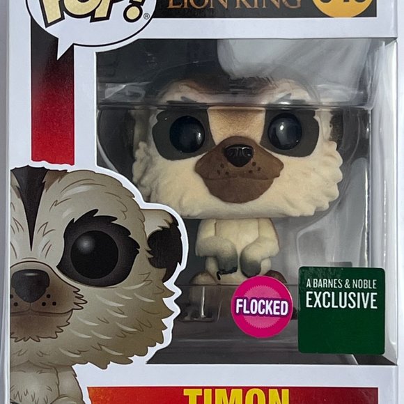 Funko POP Disney The Lion King - Timon (Flocked) #549 Barnes & Noble Exclusive - Picture 2 of 7